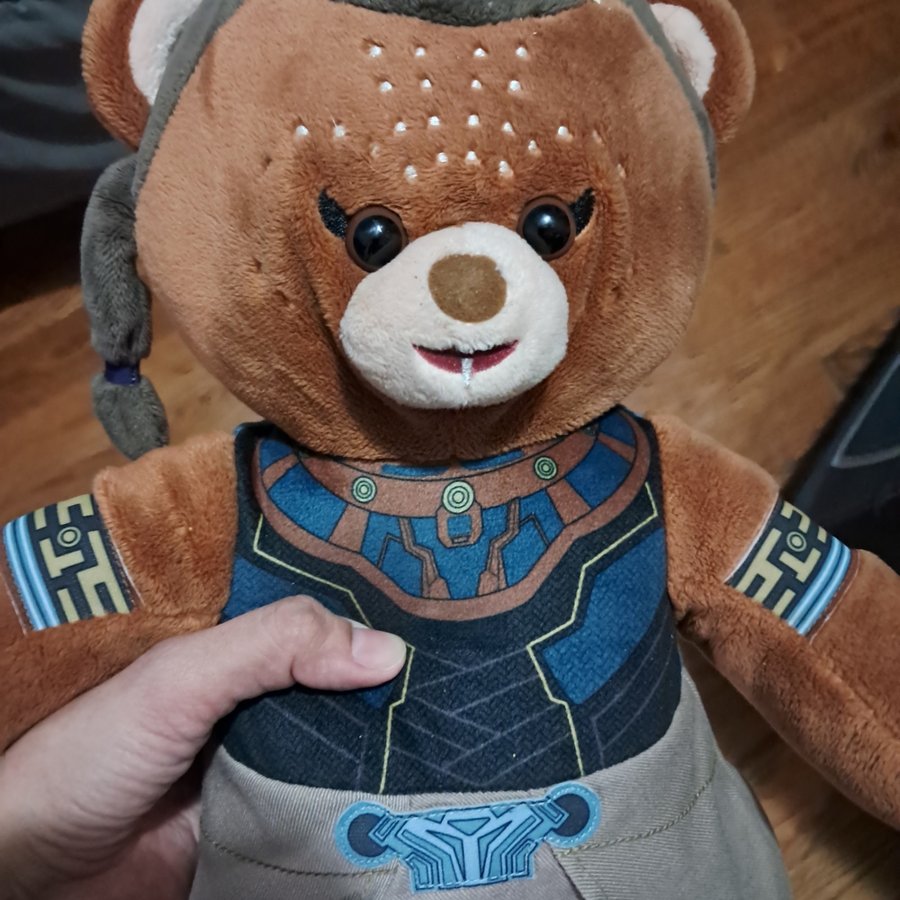 Brown and Blue Plush Bear Toy
